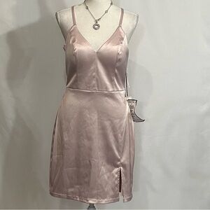 Light pink satin formal